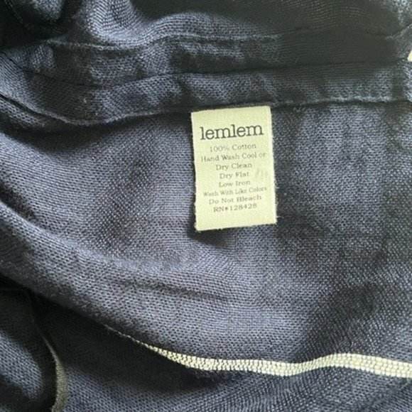 NWT Lemlem Leila Plunge Dress in Nunu Navy, Size Medium - Picture 9 of 9